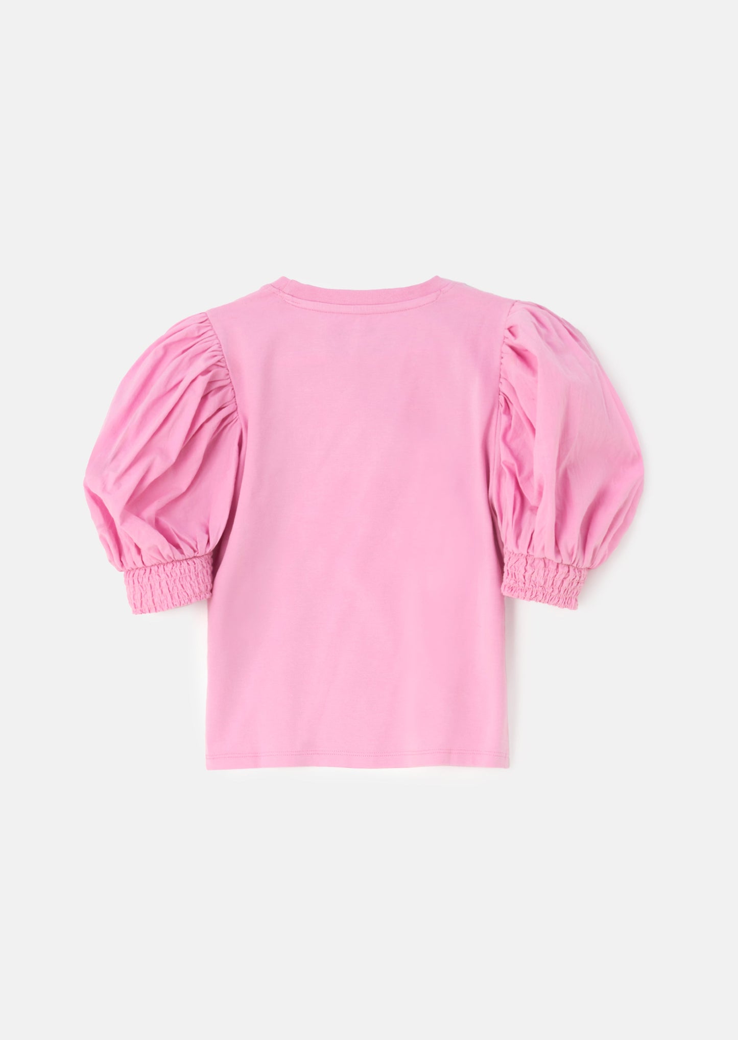 Heidi Pink Puff Sleeve Love Diamante Top