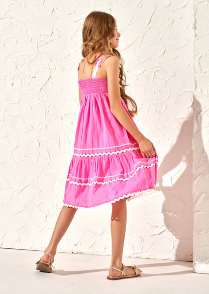 Roxie Pink Rik Rak Maxi Dress