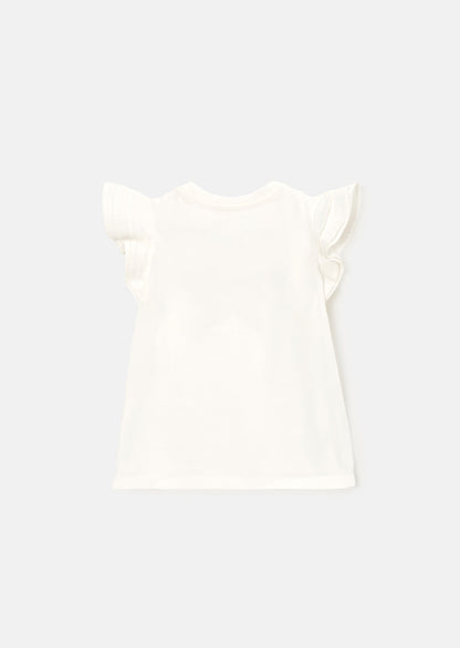 Anya Ivory Butterfly Flutter Sleeve Top