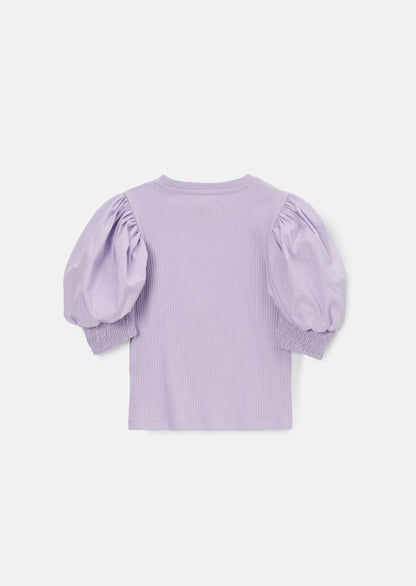 Agatha Purple Rib Heart Top