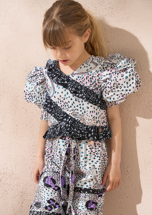 Estelle Multi Frill Print Top