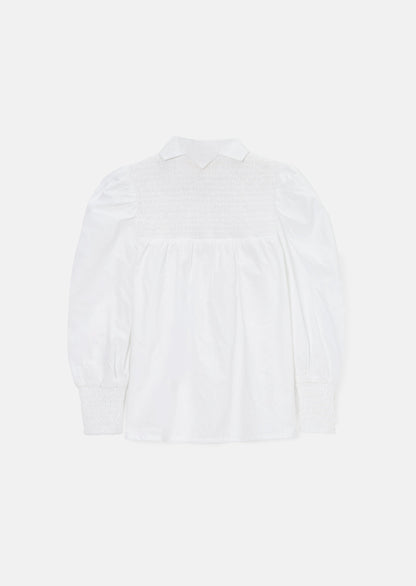 Gabriella White Star Collar Shirt