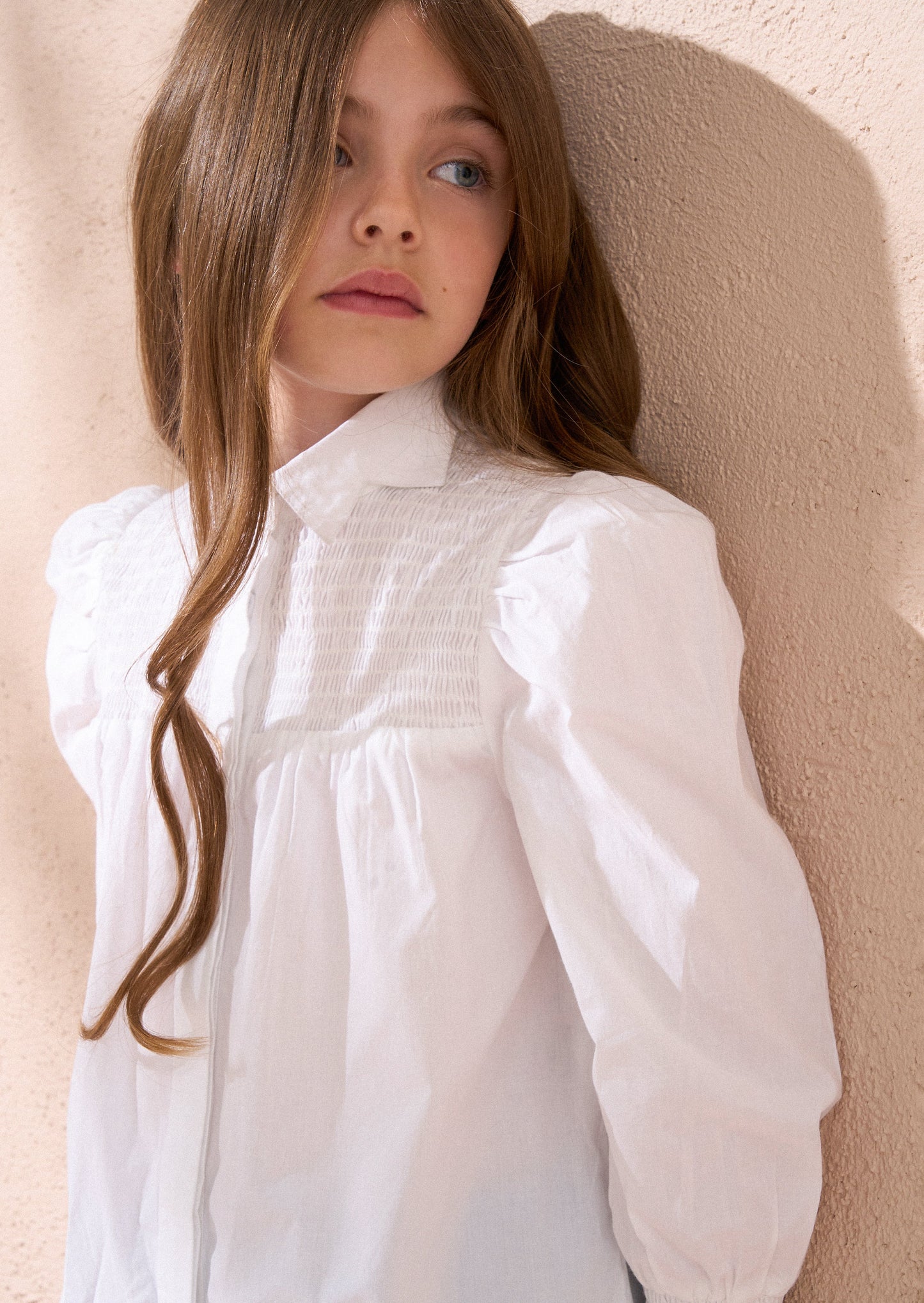 Gabriella White Star Collar Shirt