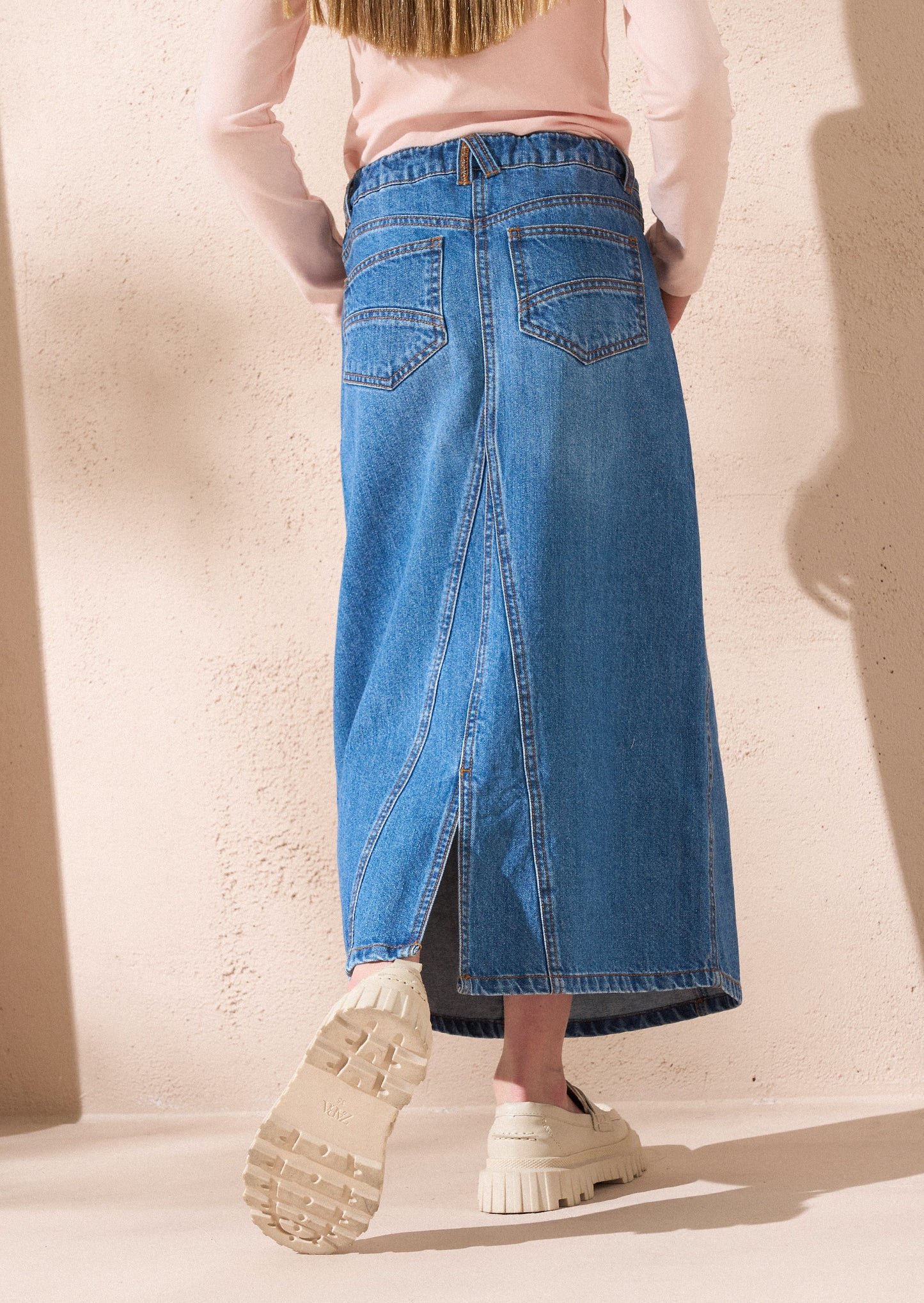 Nicolette Denim Midi Skirt