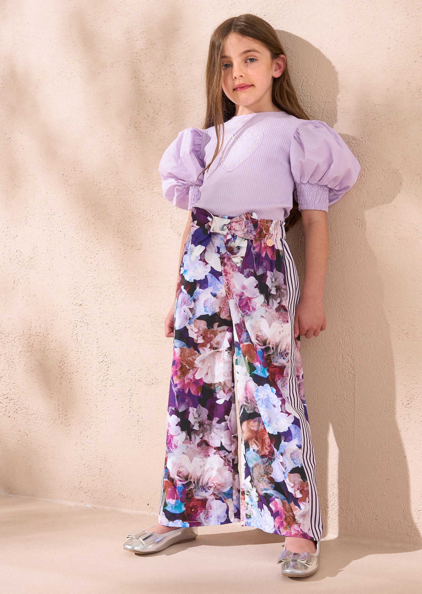 Fleur Multi Printed Side Stripe Trouser