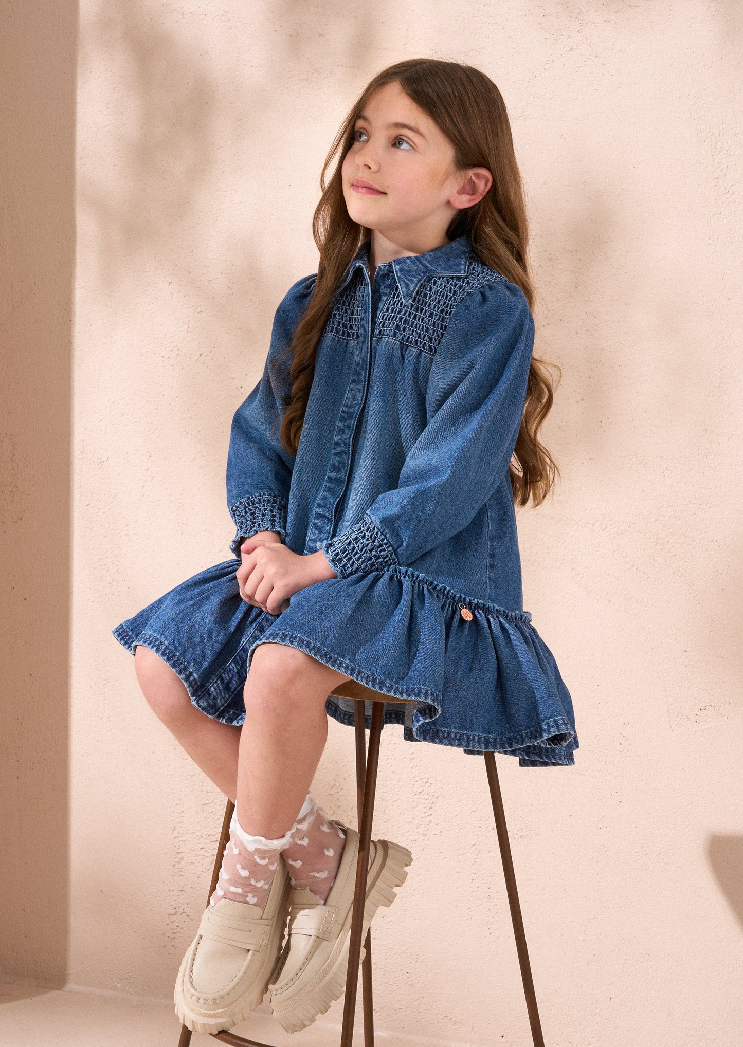 Rafferty Denim Star Collar Dress