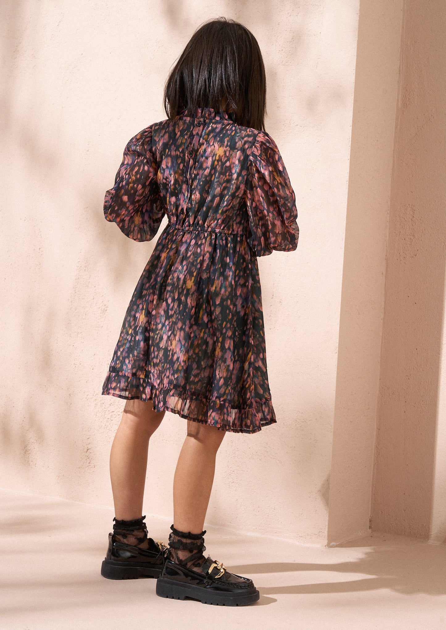 Adrienne Multi Georgette Print Dress