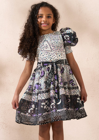 Estelle Multi Print Mix Belted Dress
