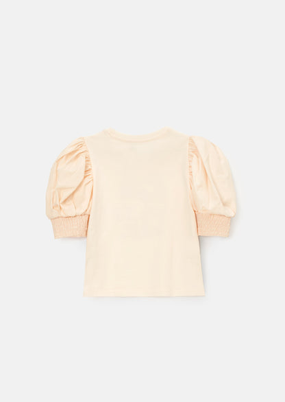 Heidi Pink Puff Sleeve Rock Tee