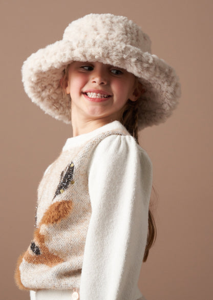 Cecile Taupe Fur Hat