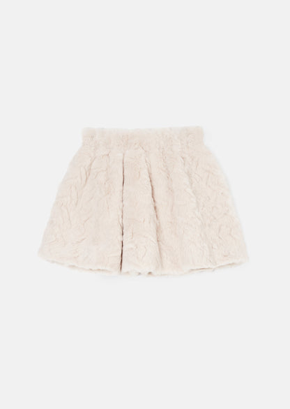 Cecile Taupe Fur Skirt