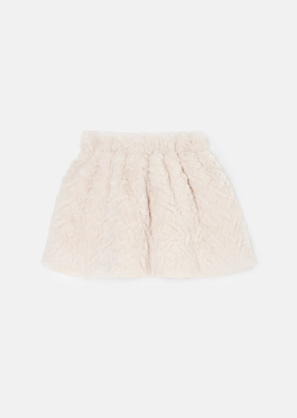 Cecile Taupe Fur Skirt