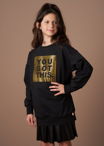 Lori Black Longline Sweatshirt