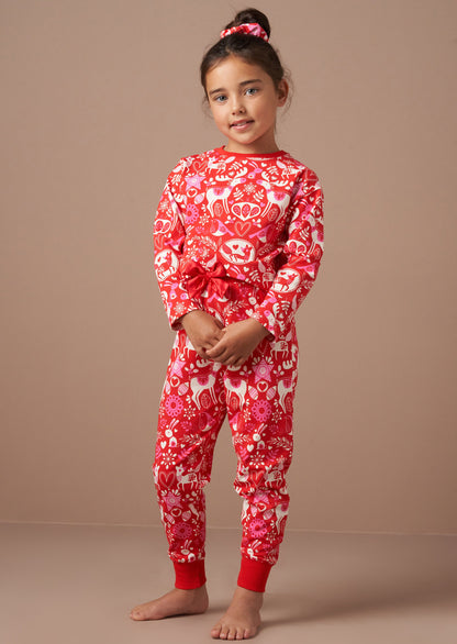 Amelia Red Winter Print PJs