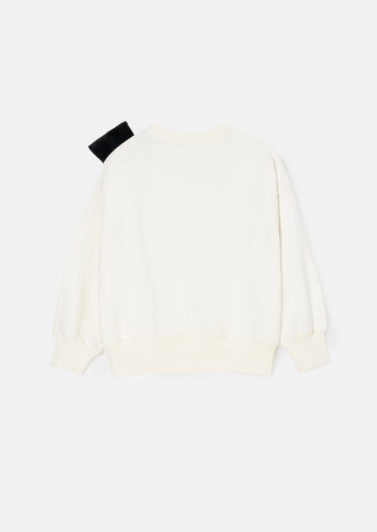 Paige Ivory Velvet Bow Sweatshirt