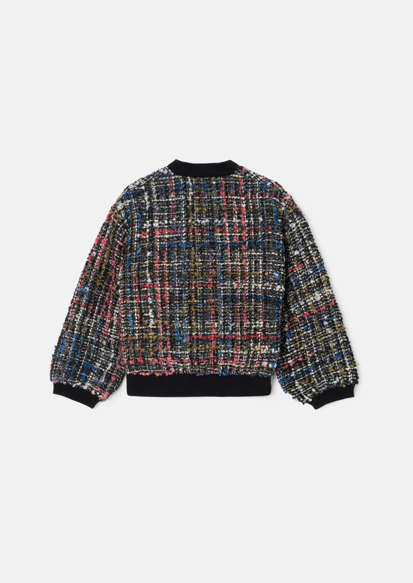 Dancia Black Tweed Bomber Jacket