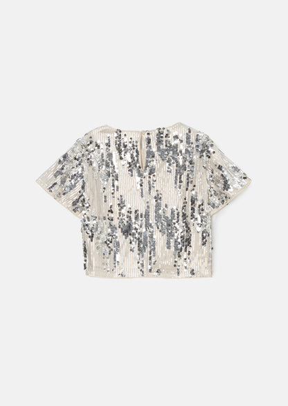 Sadie Silver Sequin Top