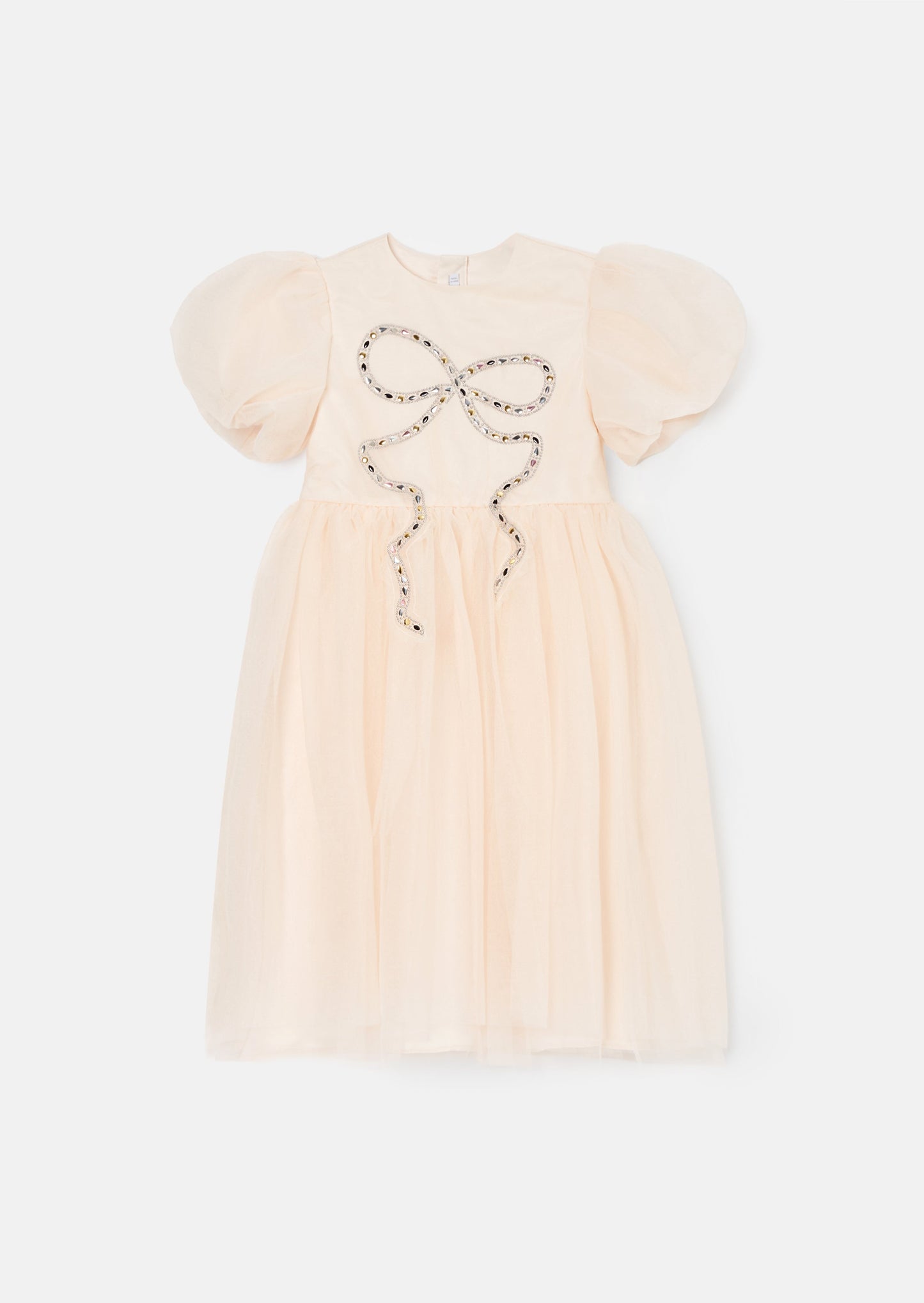 Allegra Champagne Silver Bow Dress