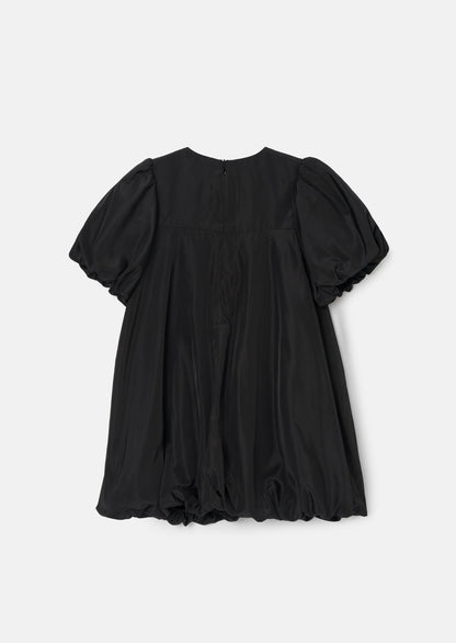 Nadia Black Bubble Hem Bow Dress