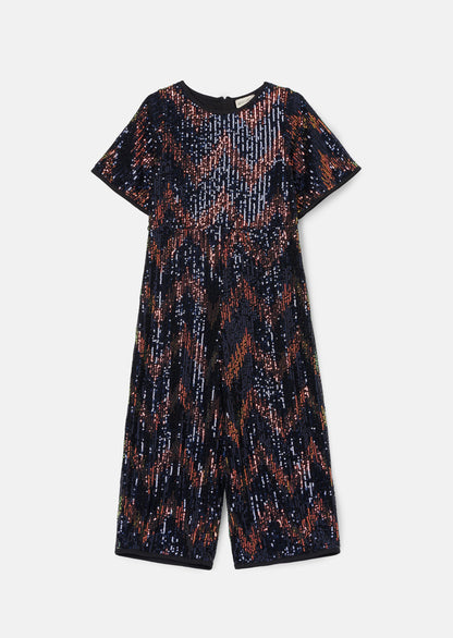 Thea Black Sequin Jumpsuit