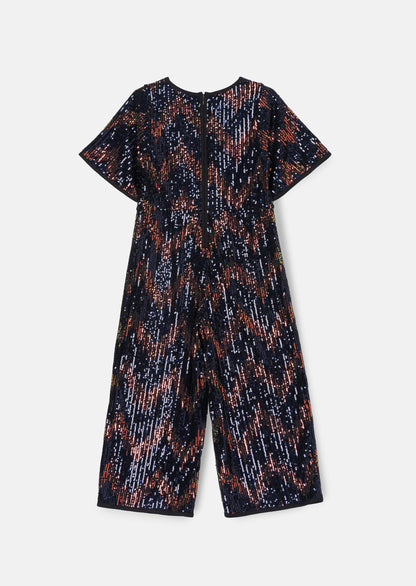 Thea Black Sequin Jumpsuit