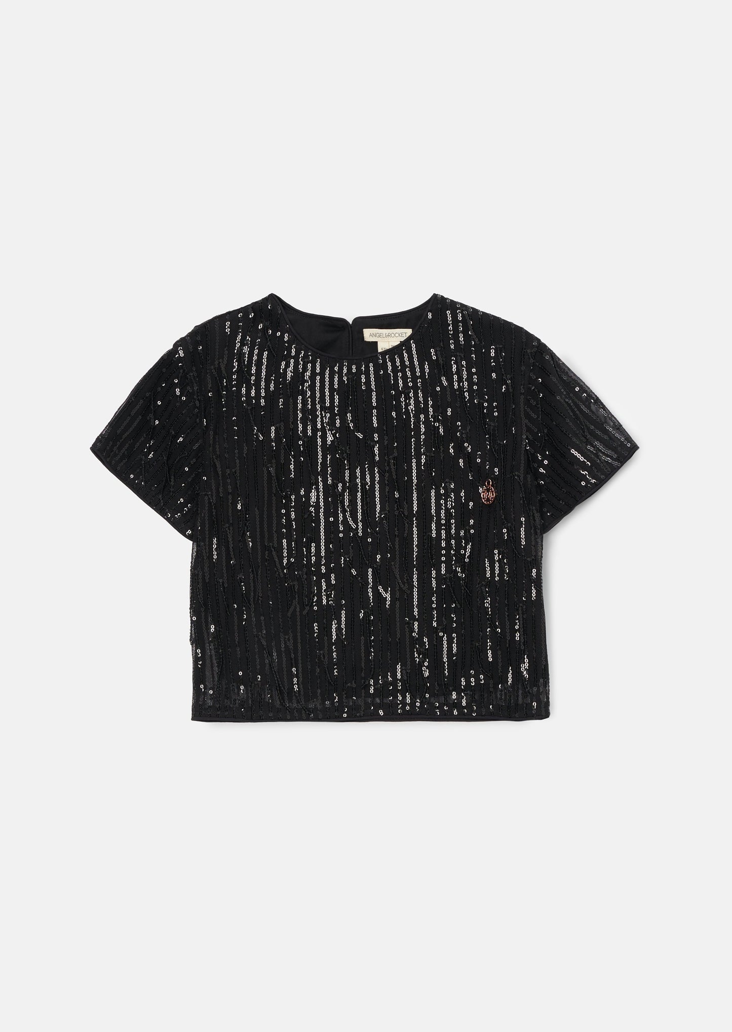 Sadie Black Tassel Sequin Top