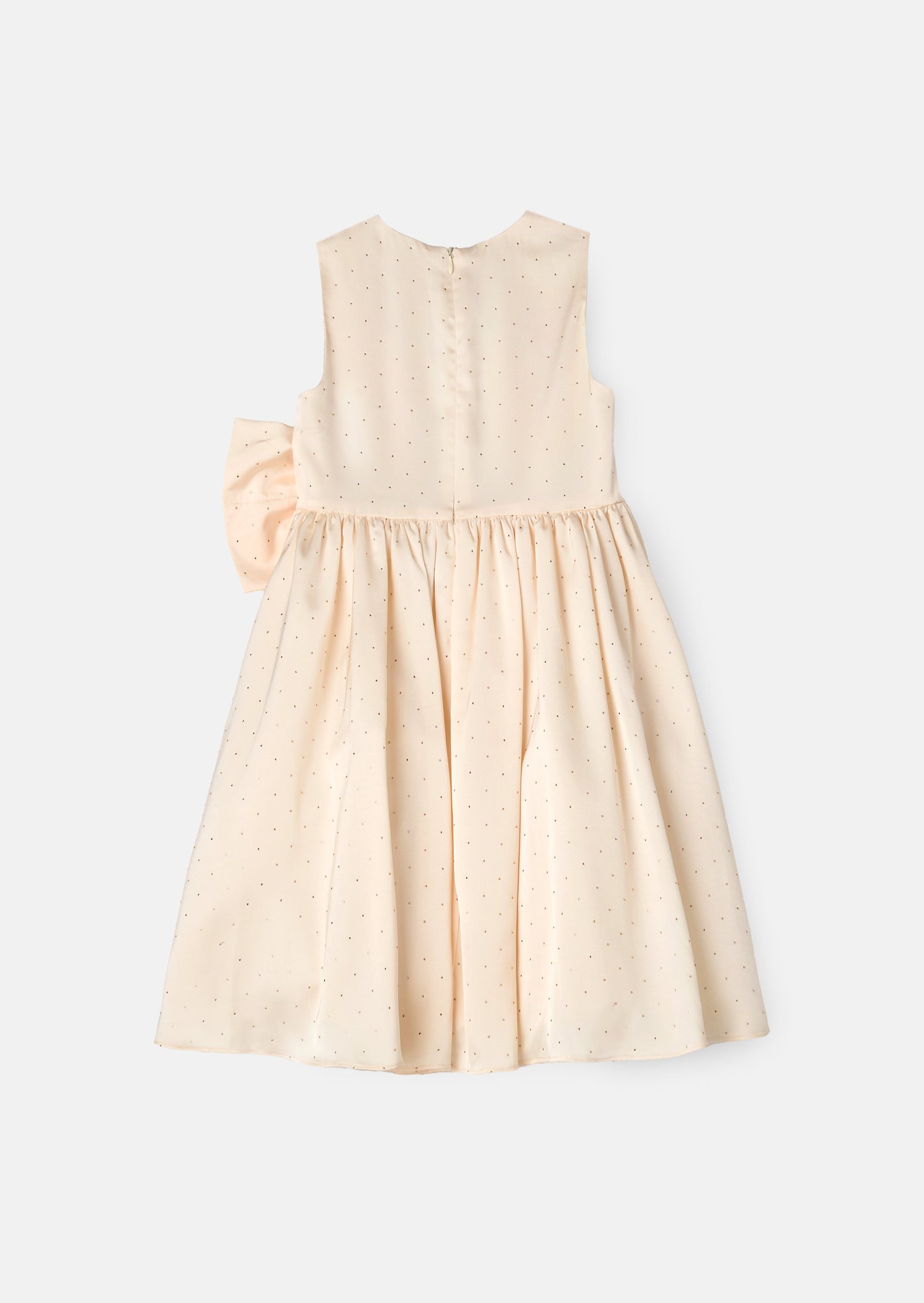Sophie Cream Diamonte Bow Dress