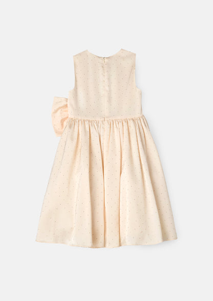 Sophie Cream Diamonte Bow Dress