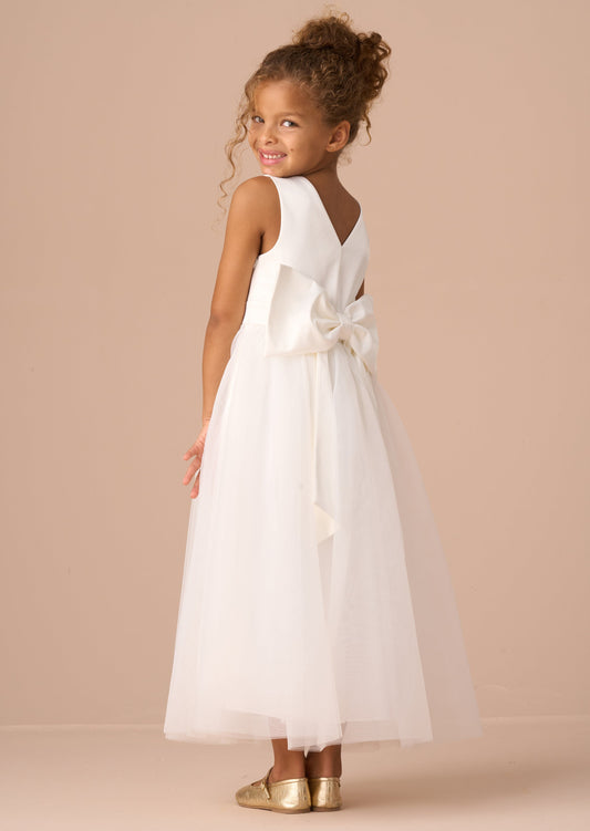Charlotte White Ballerina Bow Dress
