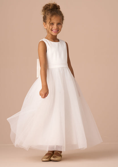 Charlotte White Ballerina Bow Dress