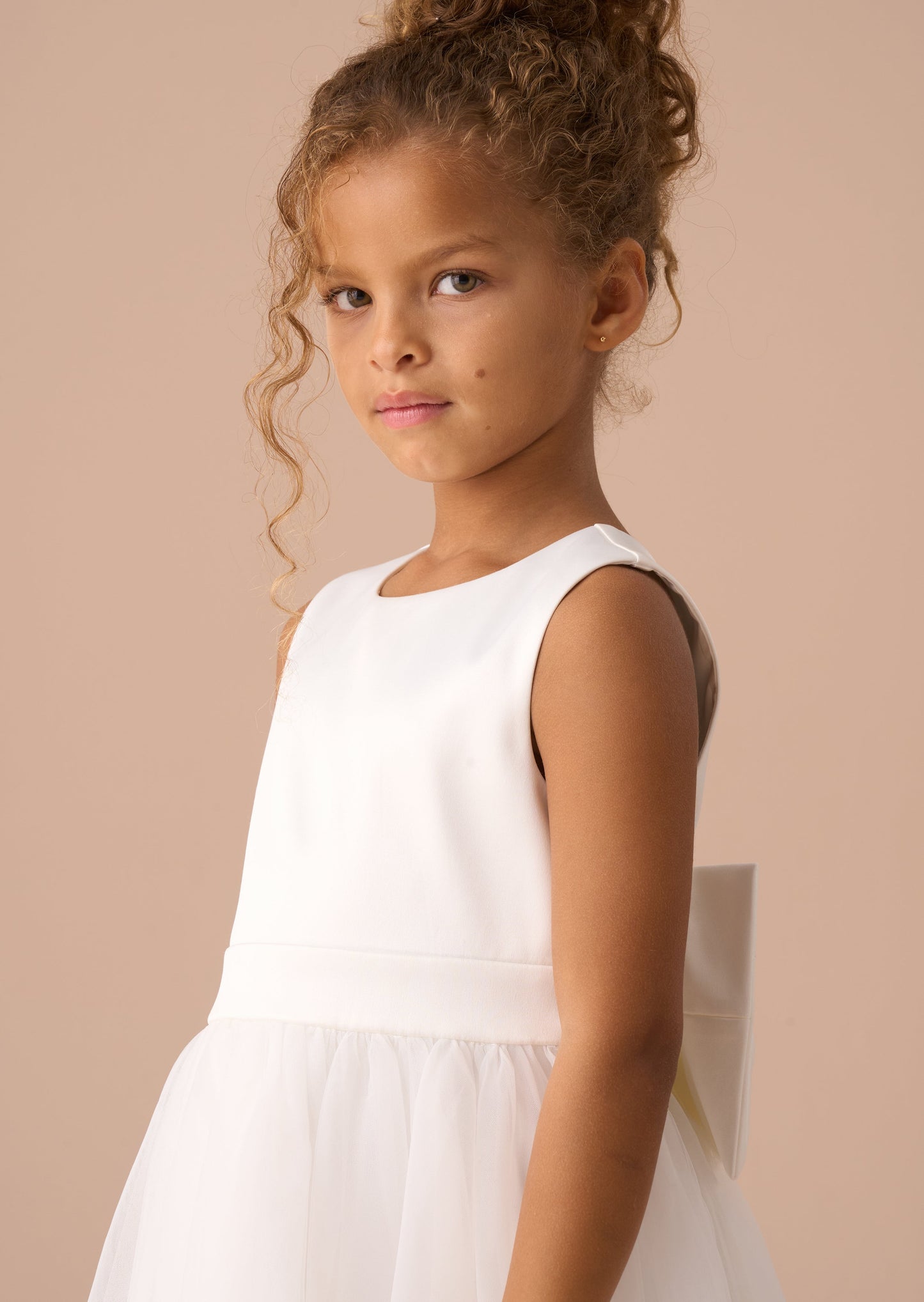 Charlotte White Ballerina Bow Dress