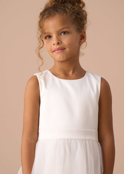 Charlotte White Ballerina Bow Dress