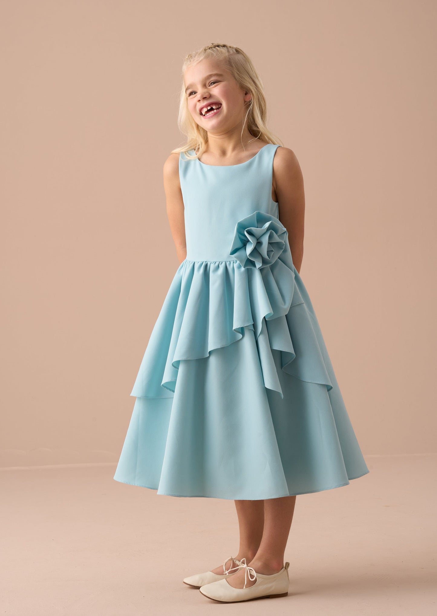 Lourdes Green Corsage Waist Dress