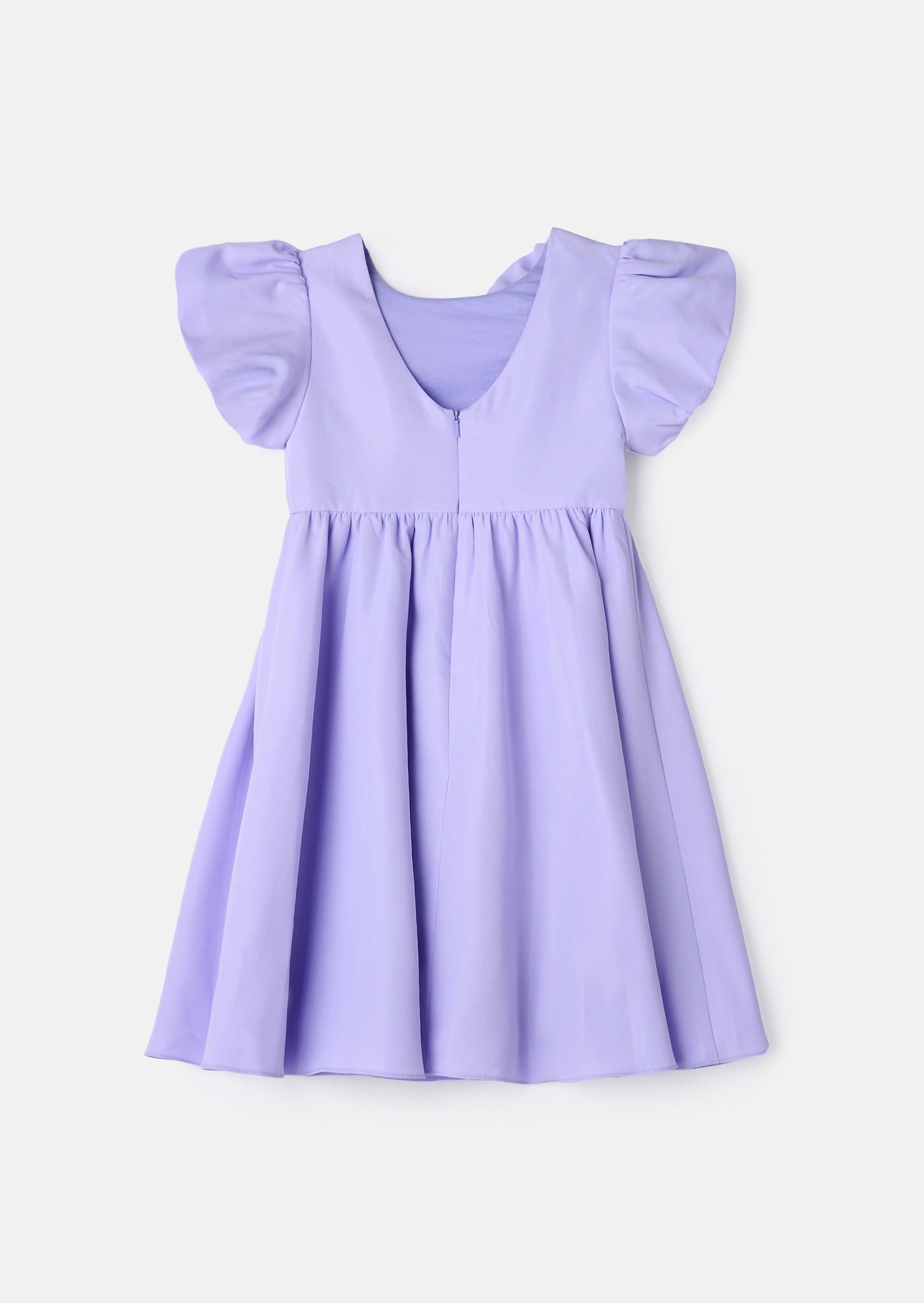Nieve Purple Cascade Corsage Dress