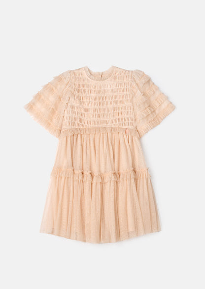 Beau Pink Boho Embellished Dress