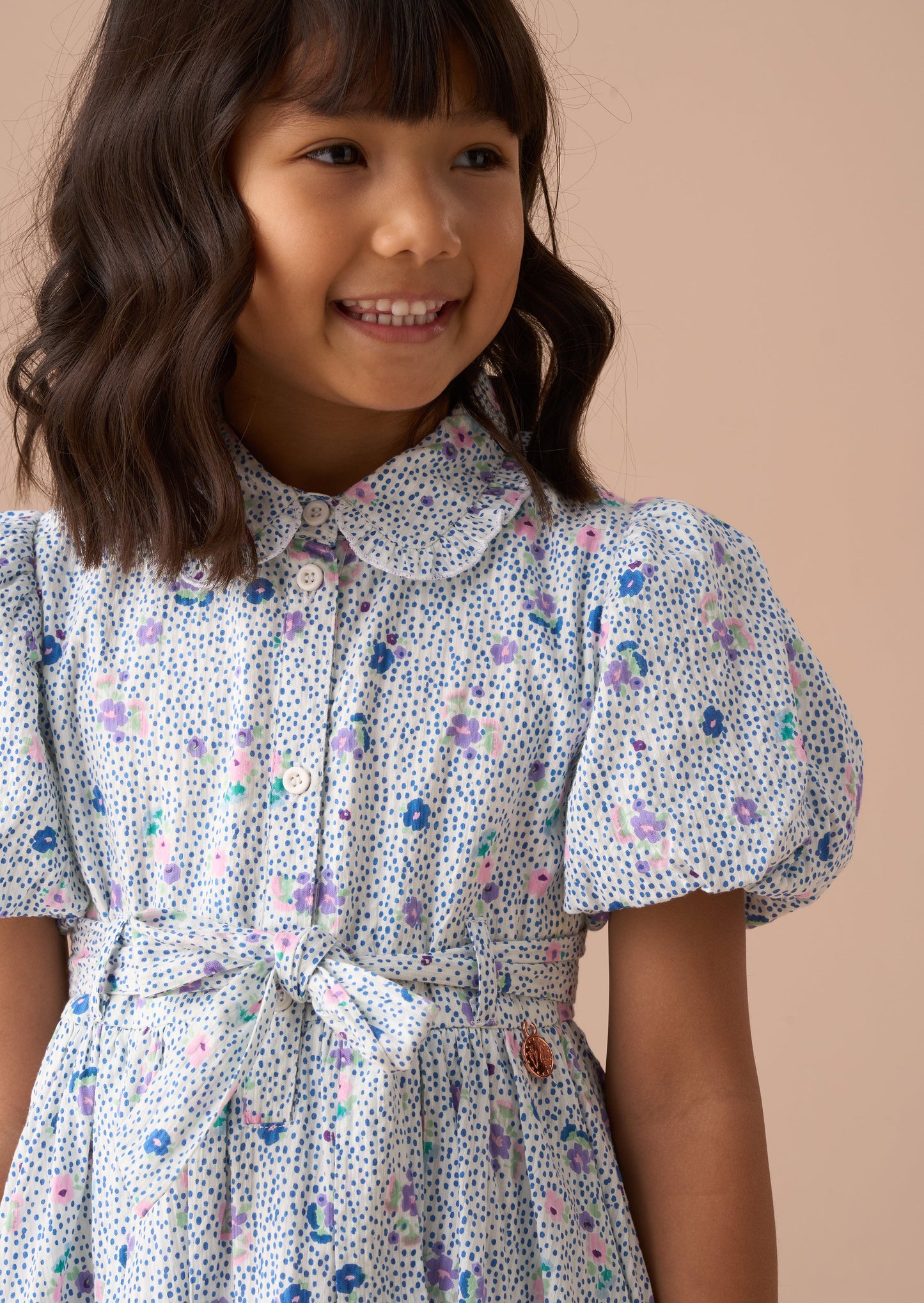 Danni Blue Printed Shirt Dress