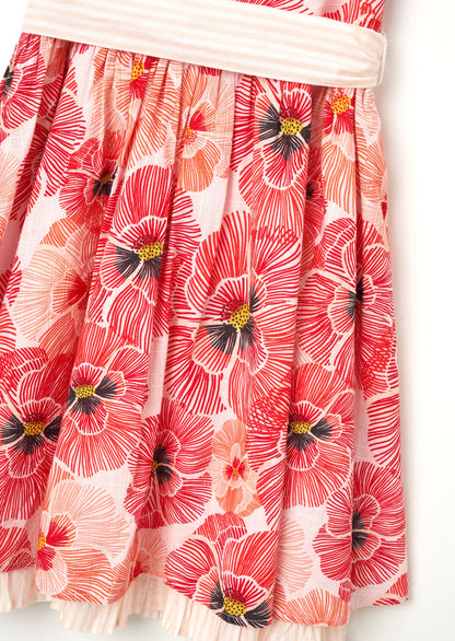 Bella Red Printed Dress