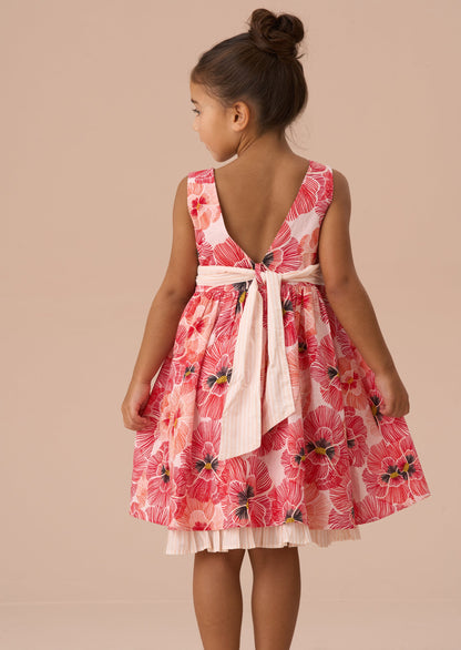 Bella Red Printed Dress