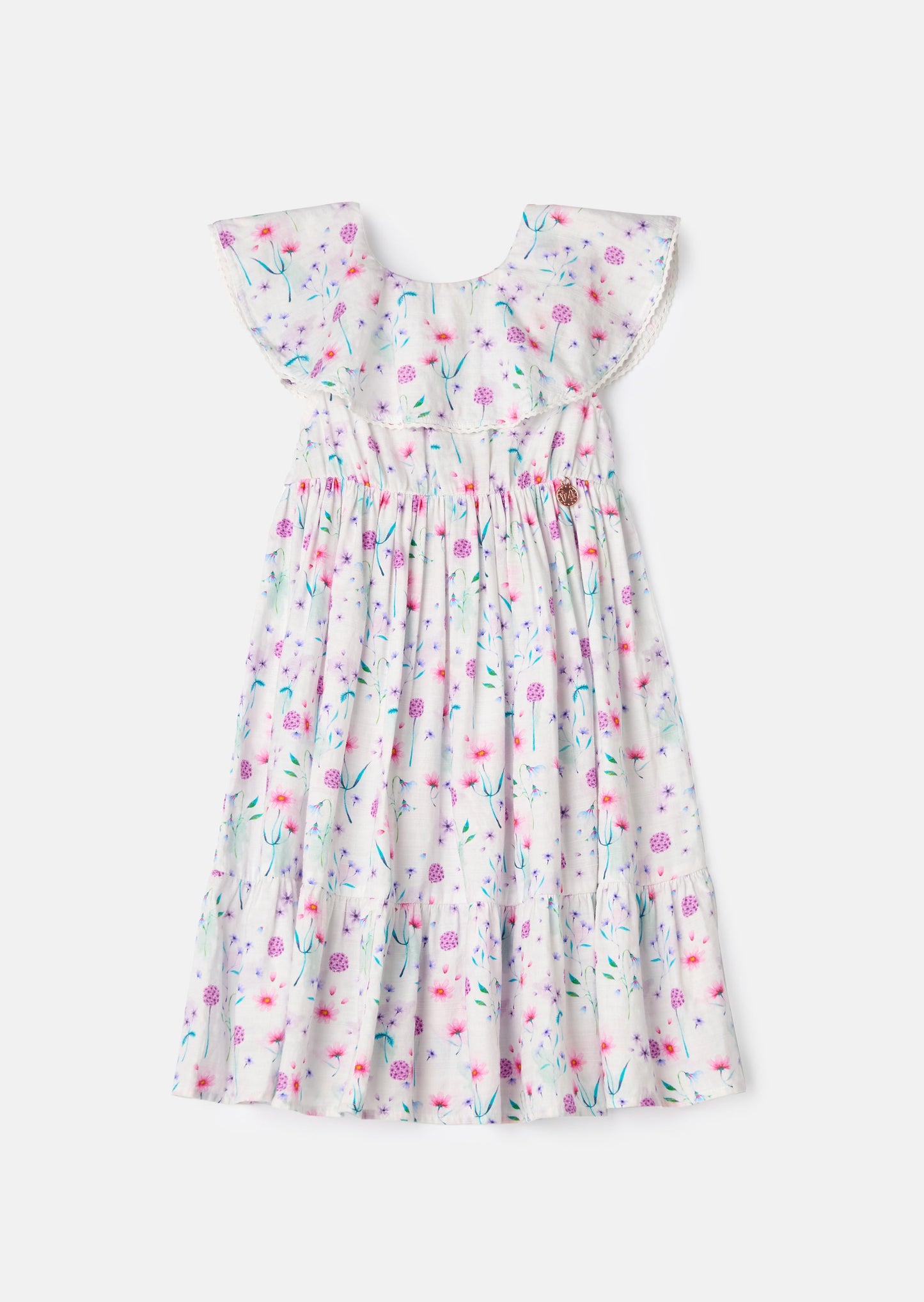 Eloisa White Floral Collar Sundress