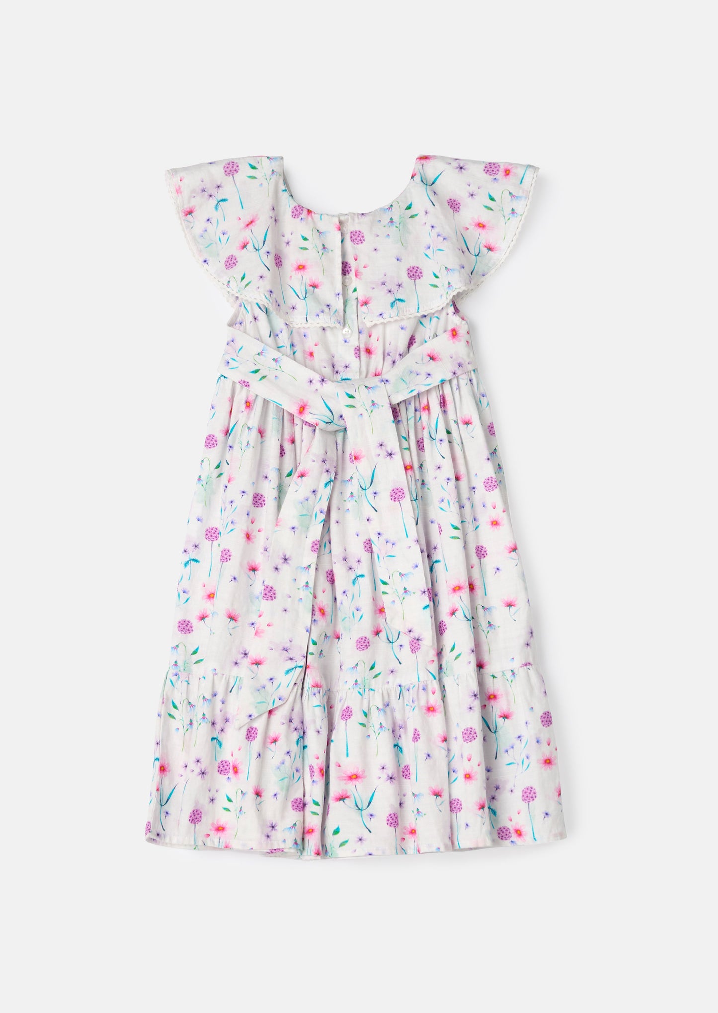 Eloisa White Floral Collar Sundress