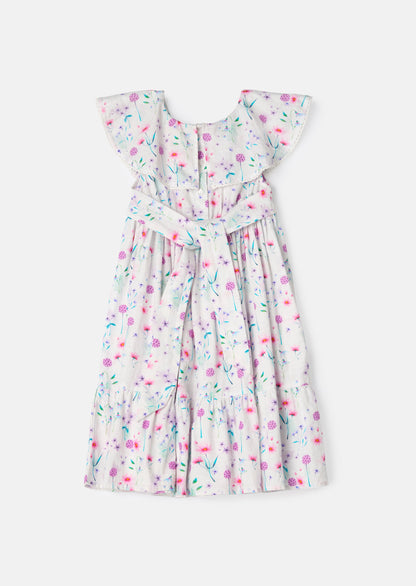 Eloisa White Floral Collar Sundress