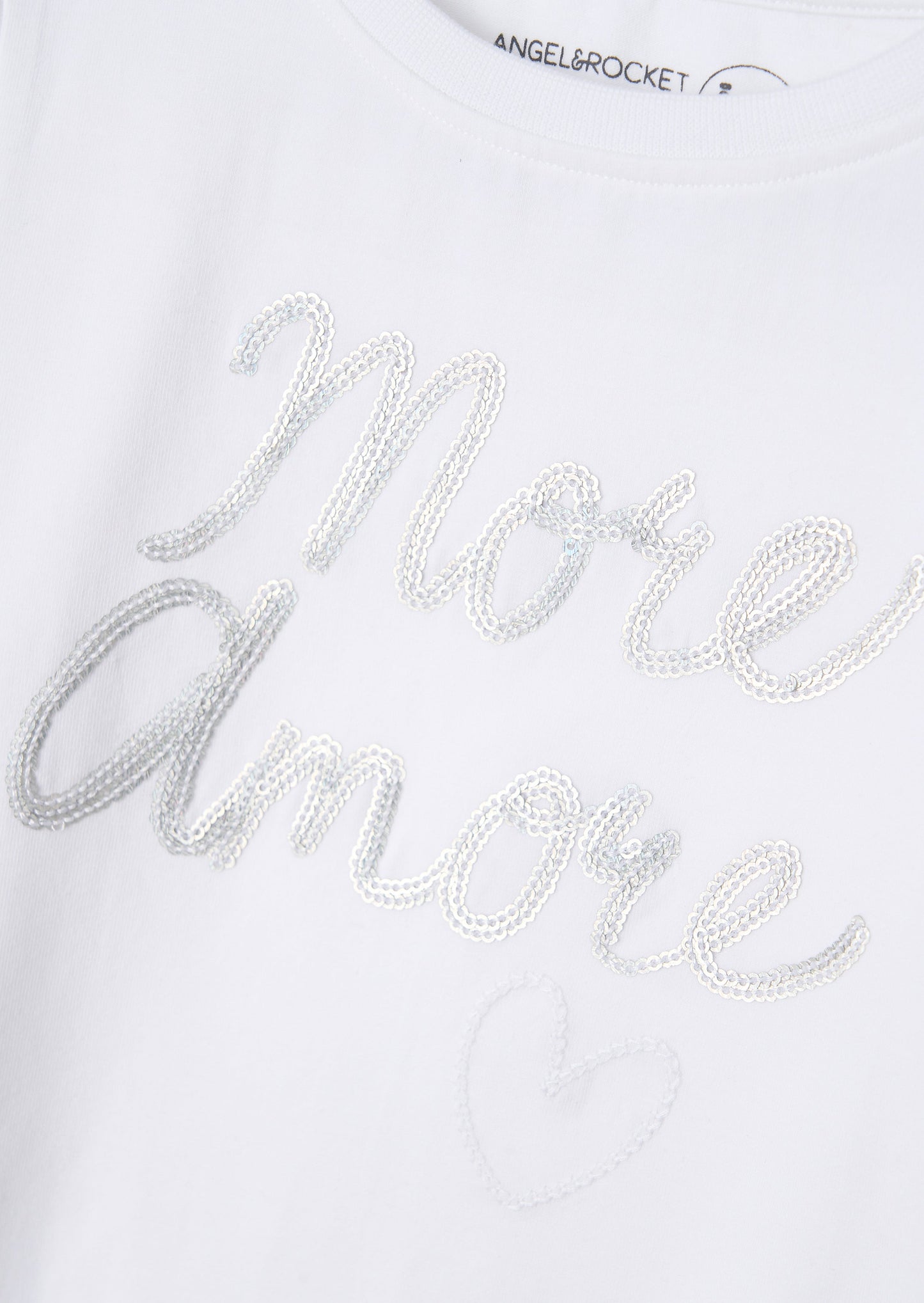 Erin White Sequin Slogan Top