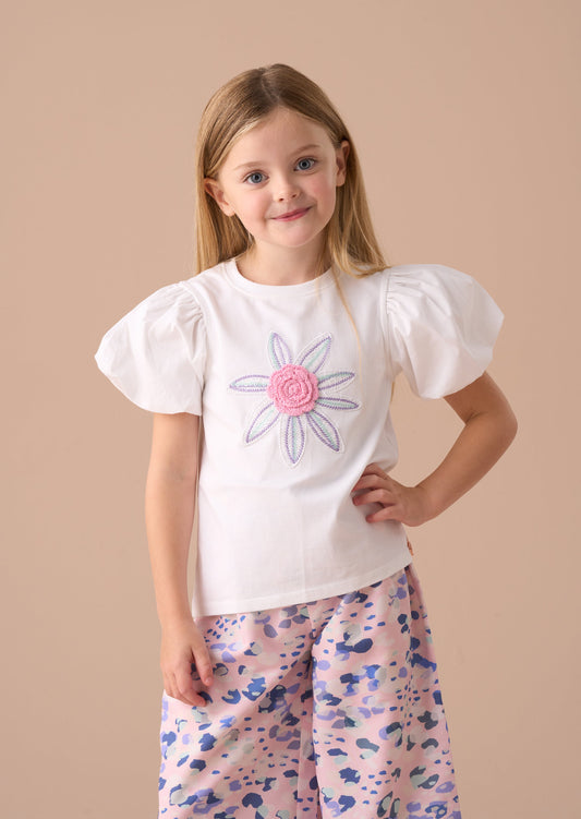 Tilly White Puff Sleeve Top
