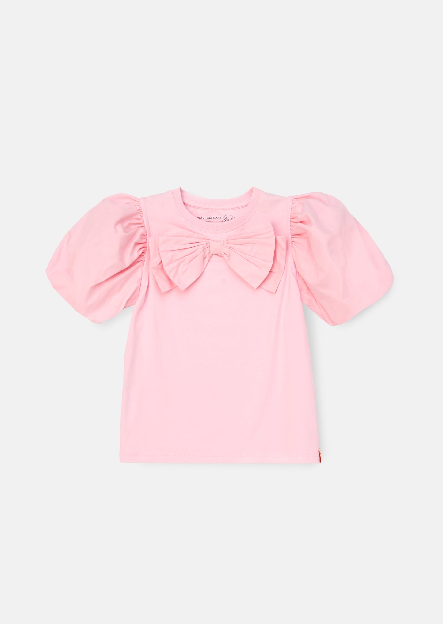 Eleri Pink Bow Puff Sleeve Top