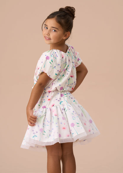 Perla White Layered Tutu Skirt