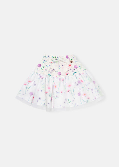 Perla White Layered Tutu Skirt
