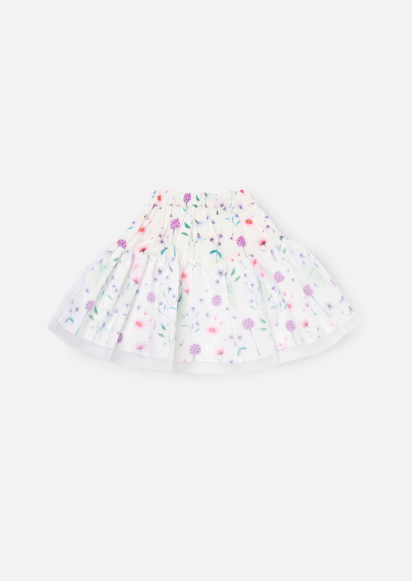 Perla White Layered Tutu Skirt