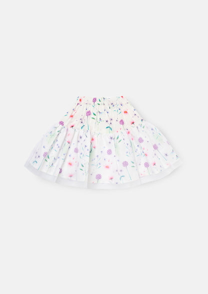 Perla White Layered Tutu Skirt