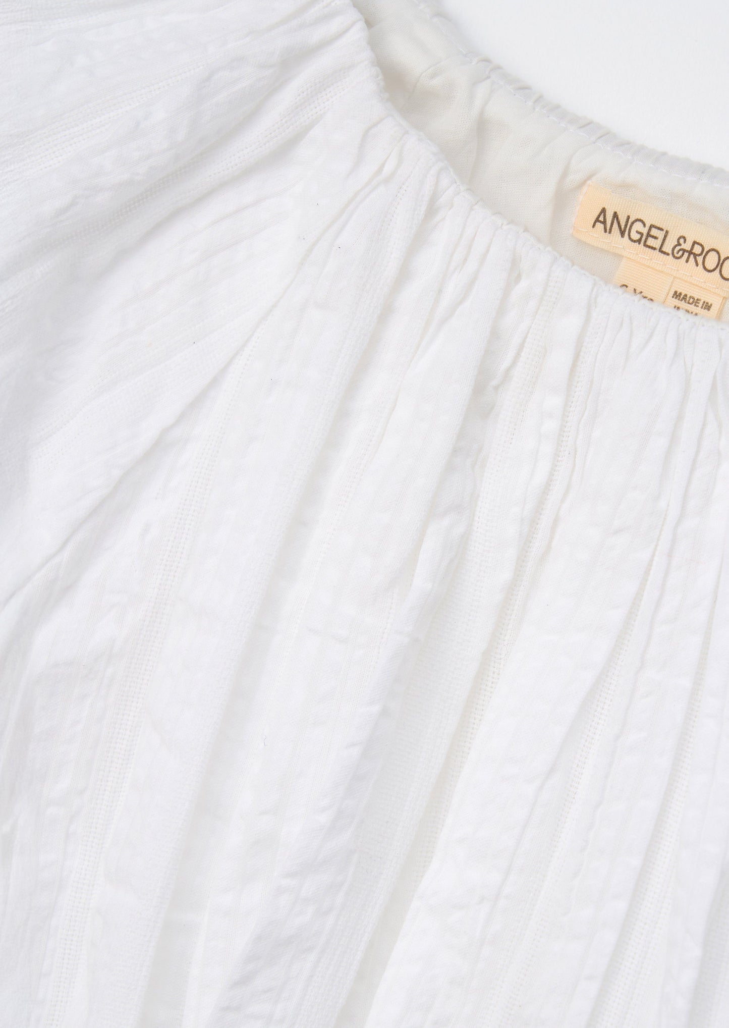 Michela White Bubble Hem Top