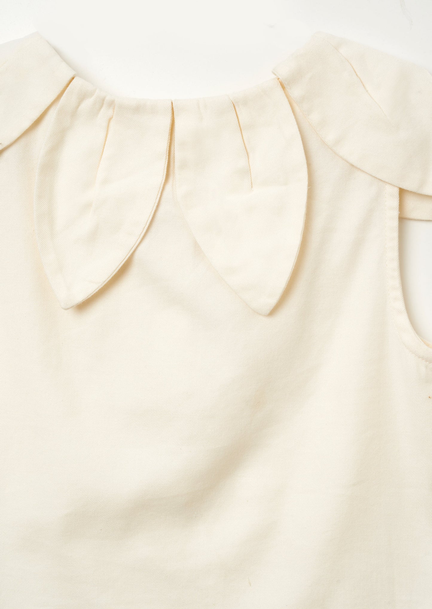 Margaux Ivory Petal Collar Top